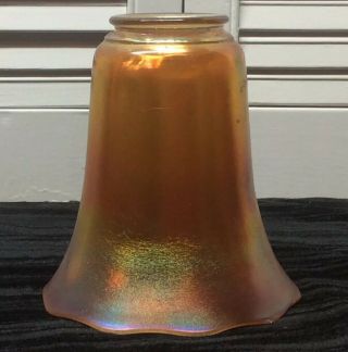 Vintage Nuart Marigold Carnival Glass Light Shade
