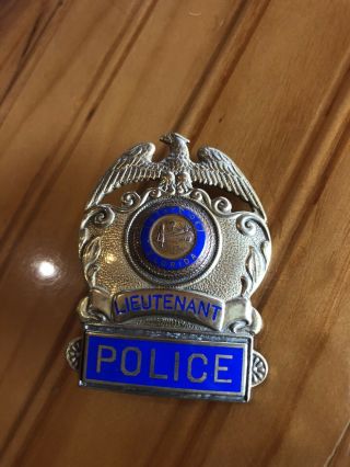 Vintage Obsolete Florida Lietenant Police Hat Badge Jone Equip