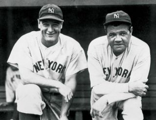Babe Ruth Lou Gehrig York Yankees 8 X 10 Photo