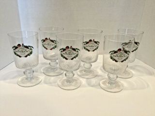 Set Of 6 Hendrick’s Gin Logo Stemmed Glasses