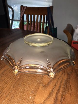 Vintage Art Deco Large 14 " Frosted Glass Heavy Ceiling Light Shade Cover
