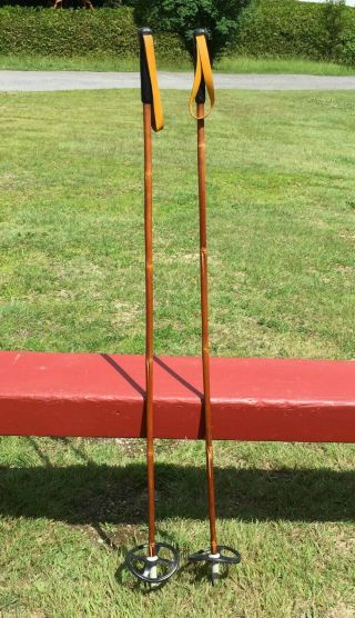 Great Vintage Bamboo Ski Poles 48 " Long Snow Skis