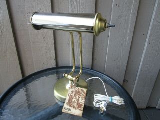 Vintage Reese Piano Lamp Brass Bankers Lamp With Hang Tag