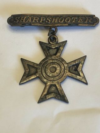United States Army World War I Sharpshooter Badge Dated 1919 Named Germany