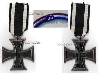 Germany Ww1 Medal Iron Cross Ek2 Fr Military Decoration Wwi 1914 - 1918 German