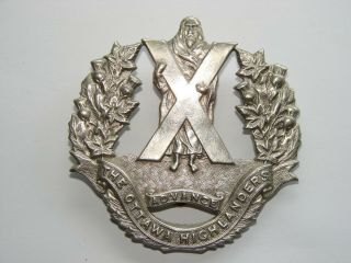 Canada Pre WW2 Cap Badge The Ottawa Highlanders 1922 - 1933 w/slider 2