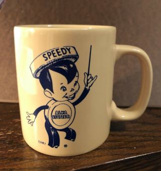 Vintage Alka Seltzer " Speedy " Coffee Cup/mug - Kiln Craft Staffordshire,  England