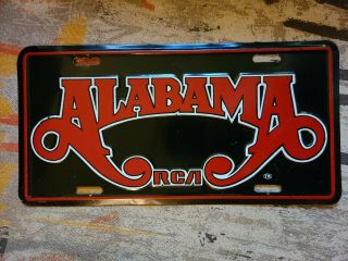 Vintage Alabama Country Music Group Band License Plate Rca Logo