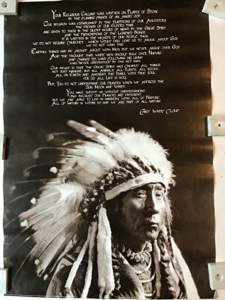 Chief White Cloud Indian Belief Native American Poster