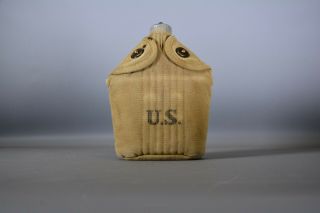 World War I Us Army M - 1910 Canteen And Cover - April 1918 Dated