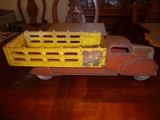 Coca Cola Pressed Steel Delivery Stake Truck By Marx 20.  5 " 1940 