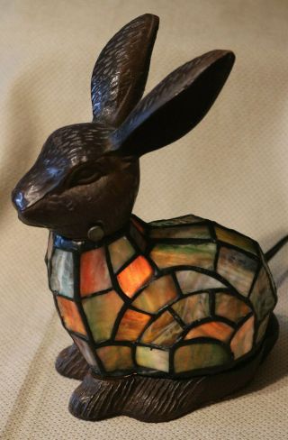 Brass And Tiffany - Style Bunny Rabbit Night Light