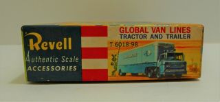 Revell GLOBAL VAN LINES TRACTOR & TRAILER T - 6018 Vintage 2