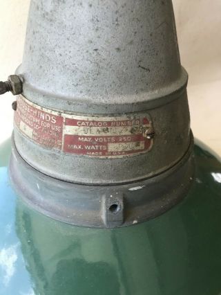 VINTAGE CROUSE HINDS GREEN LIGHT FIXTURE Explosion Proof 2