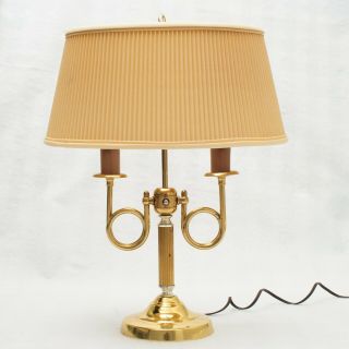 Alsy Brass French Horn Desk / Table Lamp Mcm Mid Century Modern Vtg Hollywood
