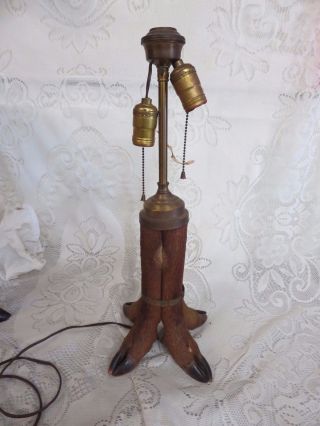 Vintage Deer 4 Leg Electric Lamp For Cabin Man Cave 20 1/4 "