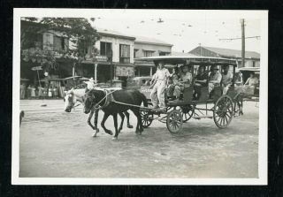 Vintage Photo One Means Of Transportation In Manila,  Philippines 1941 | Info