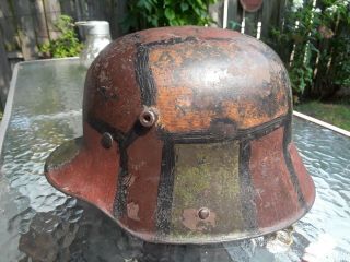Ww1 Wwi German Camo Steel Helmet 