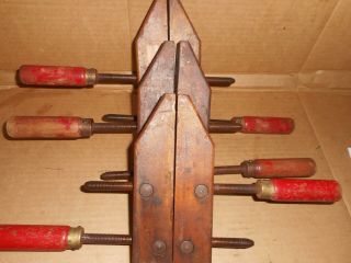 3 Vintage Wetzler Clamp Co 8 " Wood Clamp -,  Woodworking Made - Nyc