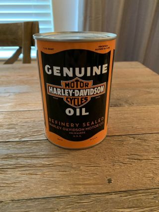 Cool Harley - Davidson Motorcycles Motor Oil Can Tin 1 Qt