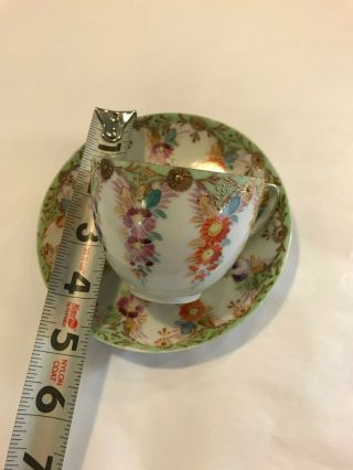 Vintage Hand Painted Cup & Saucer - Made In Japan