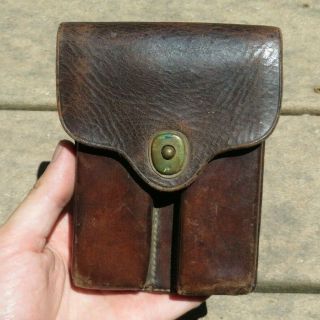 1922 Us Army Military Leather 45 Ammo Ammunition Pouch Field Gear