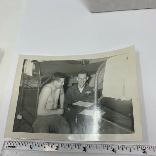 Vintage Photo US ARMY Military 1960s BARRACKS SOLDIERS SHIRTLESS POSED 5