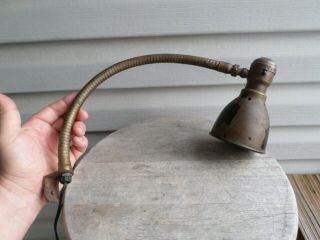 Vintage Industrial Work Light Drill Press Lathe Articulating Bendable Shade