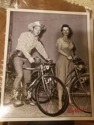 Vintage Roy Rogers Dale Evans Black - And - White 8 X 10 Photo Pictures Schwinn Tv