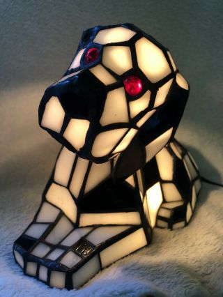 Meyda Tiffany Stained Glass Dog Lamp