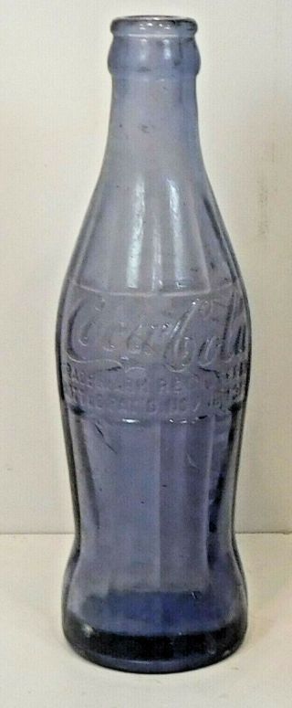 C1915 Deep Blue Hobbleshirt Bottle - Coca - Cola Macon,  Ga.