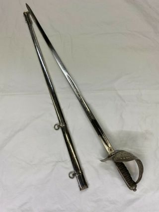 Ww1 British 1897 Pattern Infantry Officers Sword With Scabbard George 5th