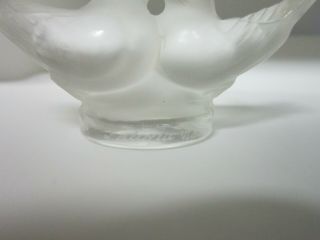 Vintage Signed Lalique France Love Bird Doves Frosted Figurine Paperweight 3