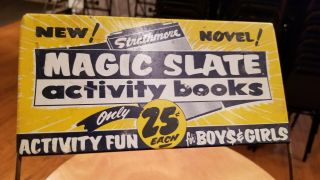 Vintage Magic Slate Store Display Rack Sign Dime Mercantile Novelty Shop Toy