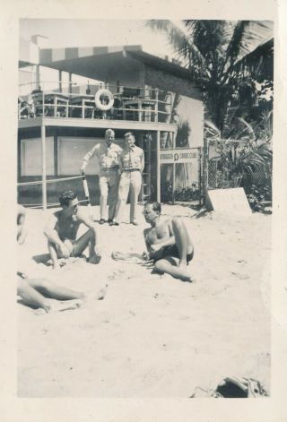 1940s Wwii The Outrigger Canoe Club,  Waikiki Beach Hawaii Photo 2