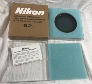 Vintage Nikon 62mm Circular Polarizing Filter W/ Plastic Case