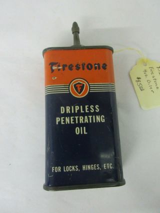 Vintage Firestone Oil Oiler Gas Automobilia Petroliana Advertising 758 - X