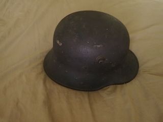 Ww1 German M17 Steel Helmet,  Al64,  Leather Ring,  Liner Pins