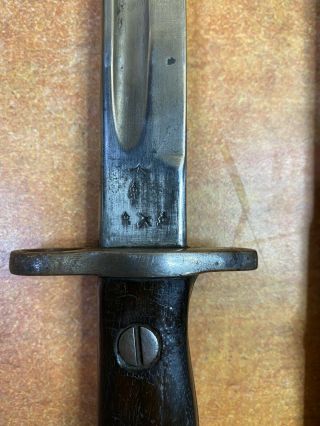 WWI BRITISH ENFIELD BAYONET WITH SCABBARD MODEL 1907 MAKERS MARK 3