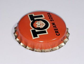 RARE TOT Cream Soda Bottle Cap Vintage Advertising CORK LINED 3