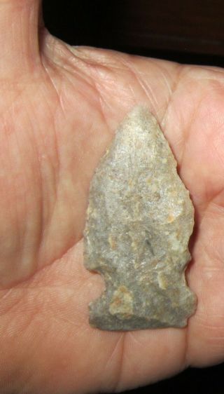 Well 2 3/8 " Missouri Authentic Side Notched Knife Artifact Arrowhead Spear