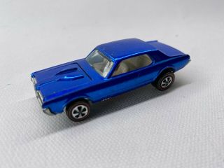 Hot Wheels Redline 1968 Custom Cougar - Blue W/ White Interior - Rare Vhtf