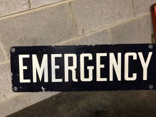 Vintage EMERGENCY DOOR ONLY Sign Business Factory Industry 2