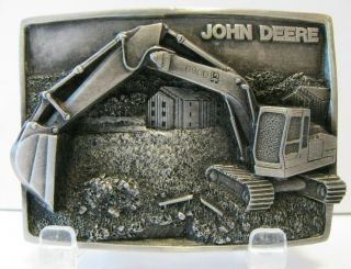 John Deere 690d Excavator 1987 Pewter Belt Buckle Deere & Company Moline Il Jd