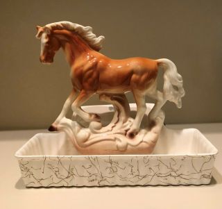 Vintage Lane & Co Horse And Planter Tv Lamp