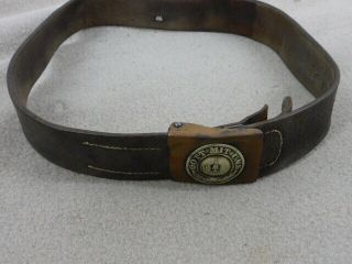 WW 1 IMPERIAL GERMAN SOLDIER ' S BELT DATED 1915 AND BRASS BUCKLE 2