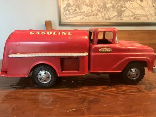 Vintage Pressed Steel Tonka Toys 1958 Ford Gasoline Fuel Tanker Truck - U.  S.  A.