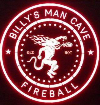 Custom Fireball Whisky Led Sign Personalized,  Home Bar Pub Sign,  Lighted Sign