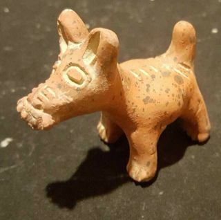 Pre Columbian Aztec Maya Style Corn Cob Xolo Xoloitzcuintle Hairless Dog Figure
