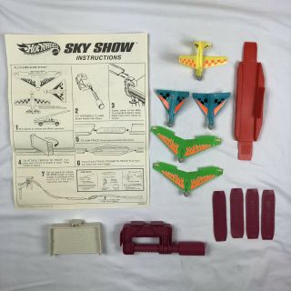 Vintage Hot Wheels Redline Sky Show W/instructions,  5 Planes 1970 Incomplete